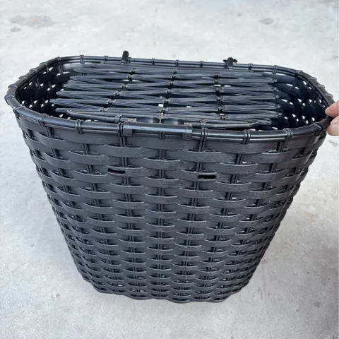 Universal Plastic Woven Bicycle Basket Front Cycling Basket With Lid Replacement Accessories For Electric Bike