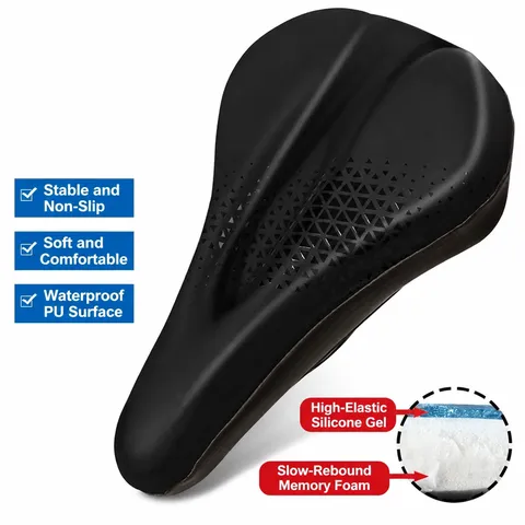 Housse de Selle de Vélo de Montagne Imperméable Coussin de Siège de Vélo en Silicone 3D Équipement de Cyclisme