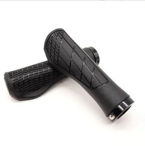 Manopole per Manubrio Bici da Montagna in Gomma Ergonomiche Antiscivolo Lock-On Parti di Ciclismo
