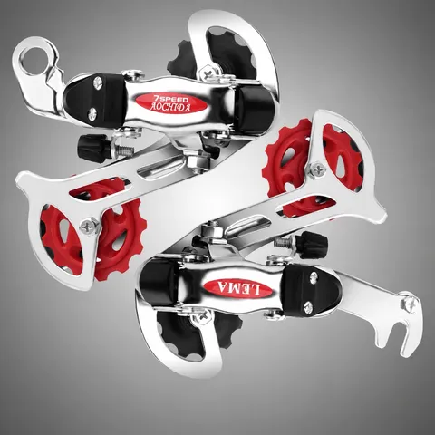 Deragliatore Posteriore per Mountain Bike 6 7 8 Velocità Parte di Trasmissione Montaggio a Gancio e Occhiello Parti in Metallo
