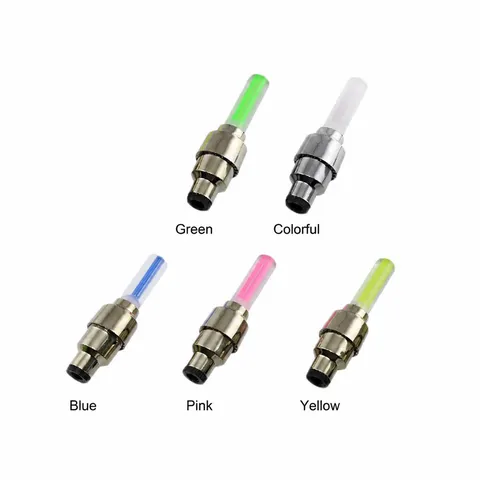 LED Bicycle Valve Lights Colorful Cycling Wheel Spoke Lights For Mountain Bike Night Riding Equipment Accessories