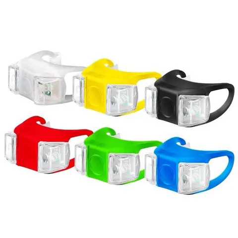 LED Silicone Bicycle Tail Light Night Cycling Warning Frog Light Waterproof Mountain Bike Safety Lamp
