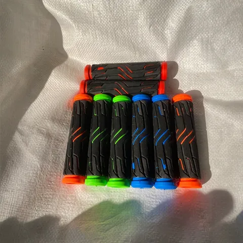 Mountain Bike Handlebar Grips TPR Rubber Soft Dual Color Anti Slip Bicycle Handle Grips Cycling Accessories