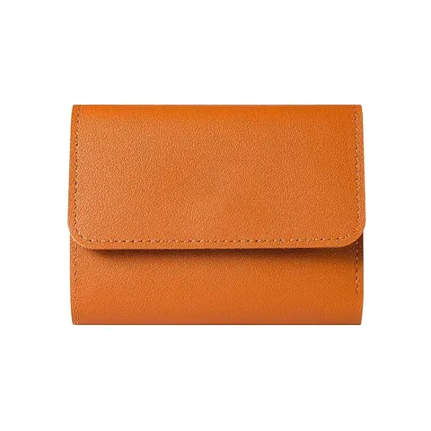 Women's Short Trifold Wallet PU Leather Solid Color Card Holder Coin Purse Daily Casual Minimalist Fashion Pocket Wallet