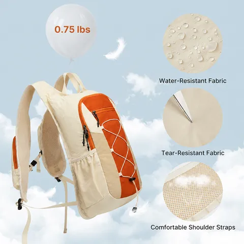 Lightweight Waterproof Outdoor Cycling Backpack Men Women Color Block Packable Hiking Daypack Travel Camping Rucksack