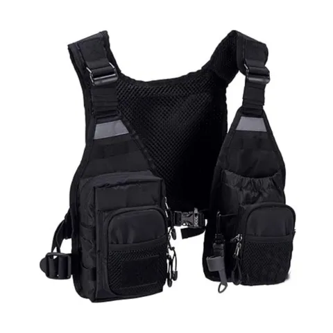 Professional Multi-Pocket Adjustable Fishing Vest Breathable Mesh Tactical Lure Vest For Outdoor Fly Fishing Gear Portable Chest Pack