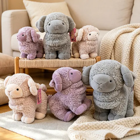 Simpatico Peluche di Pecora Animale Morbido e Soffice Bambola di Pecora cuscino Decorazione Stanza Regalo per Bambini