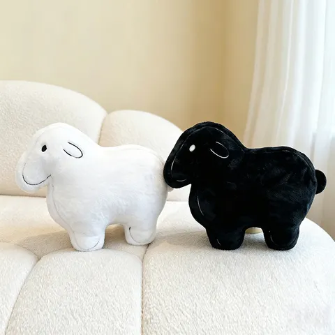 Minimalistiko Vouloudino Makilari Mikrou Provatou Cute Stuffed Animal Doll Soft Cushion Birthday Gift For Kids Home Decor