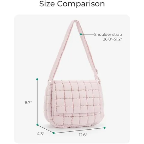 Γυναικείο Καπιτονέ Puffy Τσάντα Χιαστί Casual Moda PU Δερμάτινη Τσάντα Ώμου
