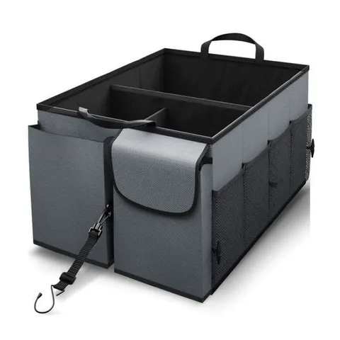 Large Foldable Car Trunk Organizer Multi-Compartment Storage Box Oxford Cloth Auto Storage Bin For Travel Car Interior
