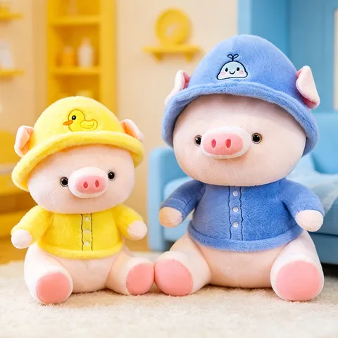 Carino Maialino di Peluche Colorato Animale di Peluche Bambola Cuscino Regalo per Bambini Ragazze