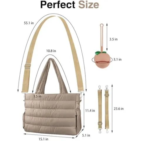 Large Capacity Quilted Diaper Bag Multifunctional Travel Backpack Handbag With Pacifier Pouch For Mom