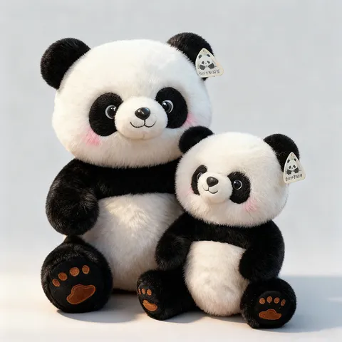 Simpatico Peluche Panda di Simulazione Bambola Animale Stuffed Morbido Soffice Cuscino Panda Gigante Giocattolo Compagno Decorazione Casa