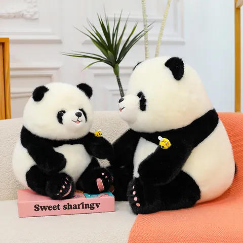 Simulazione Ape Panda Peluche Carino Peluche Bambola Morbido Cuscino Soffice Regalo di Compleanno Decorazione