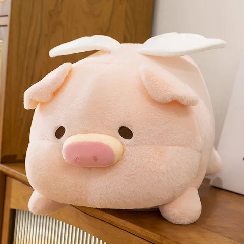 Carino Peluche Maialino Angelico Morbido Animale Impagliato Bambola Maialino Cartone Animato Cuscino Comodo Regalo Compagno per Bambini