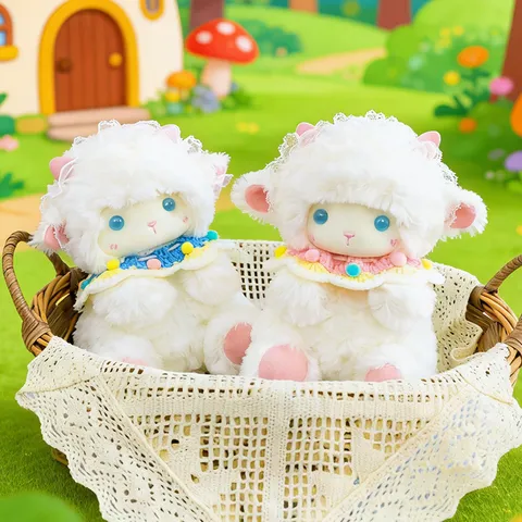 Carino Angelo Pecorella Peluche Bambola Animale Di Peluche Con Fiore Di Rosa Giocattolo Lenitivo Per Bambini