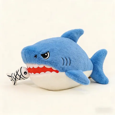 Cute Shark Plush Toy Stuffed Animal Pillow Soft Bite Fish Doll Kids Sleeping Companion Home Decor Birthday Gift