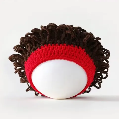 Novelty Wig Beanie Hat Cute Funny Curly Hair Knitted Cap Kids Adults Party Cosplay Costume Accessories