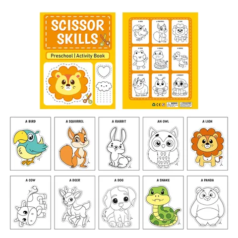 Kinder Papierschneidebuch Tier Ozean Thema Pädagogisches DIY Aktivitätsbuch Für Kinder Vorschule Lernen Training
