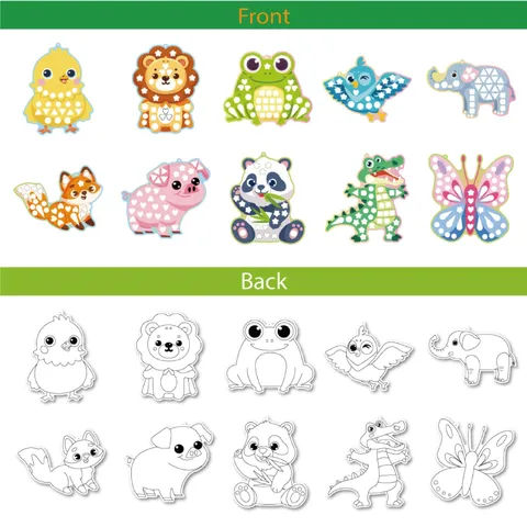 Kinder DIY Mosaik Aufkleber Kunst Set Pädagogisch Handgemacht Spiegel Mosaik Malerei Spielzeug Für Kinder Kreatives Spielen