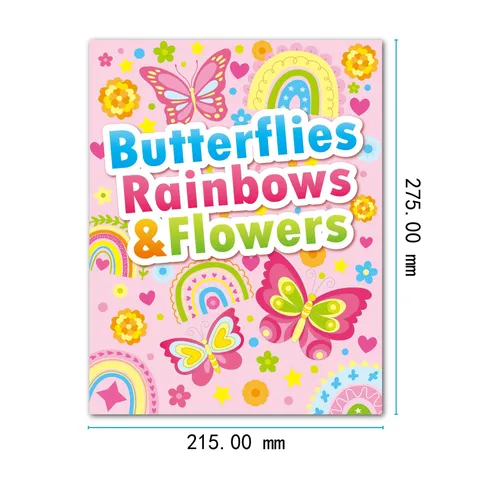 Kids Coloring Book Butterfly Rainbow Dessert Pattern DIY Graffiti Drawing Book Educational Toys For Children