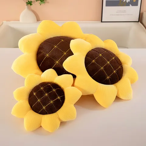 Cuscino Girasole Peluche Carino Giocattolo Imbottito Cuscino Fiore Per Casa Ufficio Finestra Sonno Poggiatesta Decorazione