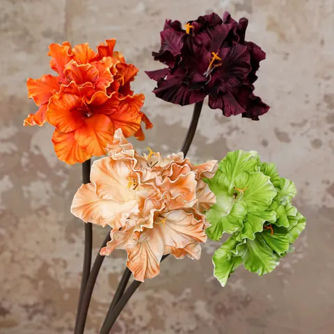 Kunstmatige Clivia Bloem PU Enkele Tak Herfstkleur Nepplant Voor Huisdecoratie Fotografie Rekwisieten Etalage Display