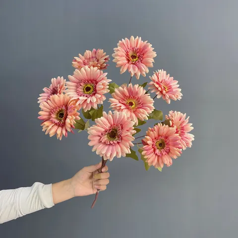 Künstliche Seidenblumen Gänseblümchen Hibiskus Bund Für Zuhause Hochzeit Hotel Dekor Fotografie Requisiten Falsche Blumen
