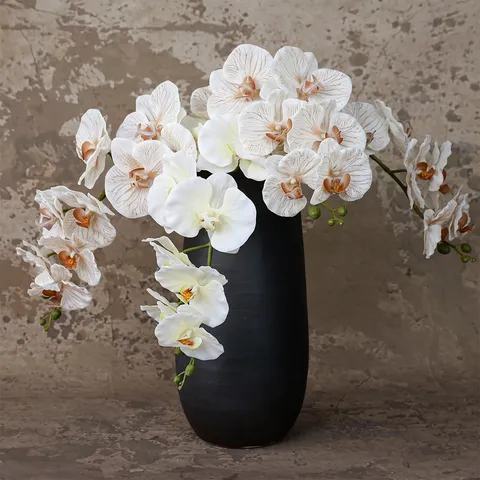 Τεχνητά Λουλούδια Ορχιδέας Phalaenopsis Πραγματική Αφή PVC Μαλακό Λάστιχο Μονό Στέλεχος Ευρωπαϊκό Στυλ Διακόσμηση Γάμου Σπιτιού