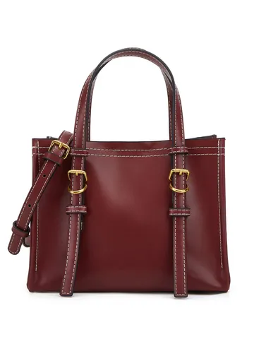 Women's Retro PU Leather Tote Bag Large Capacity Casual Shoulder Handbag Work Commuter Bag For Women