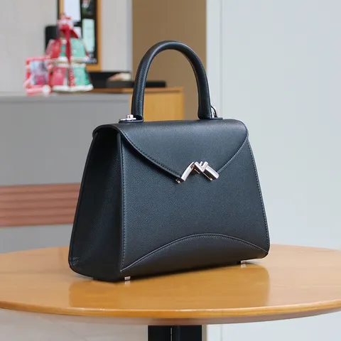 Women Retro PU Leather Top Handle Handbag Classic Kelly Bag Stylish M-Lock Crossbody Shoulder Bag Casual Daily Purse