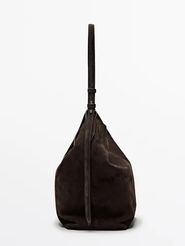 Women Retro Faux Suede Bucket Bag Large Capacity Casual Commuter Shoulder Crossbody Bag Vintage Handbag