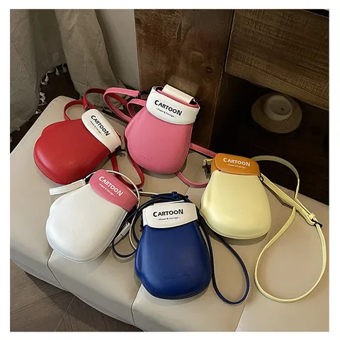 Women's Mini Boxing Glove Shape Crossbody Bag Cute PU Leather Mobile Phone Bag Urban Simple Contrast Color Shoulder Bag