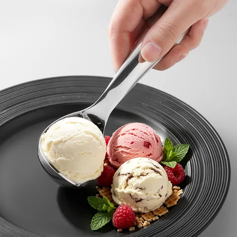 304 Stainless Steel Ice Cream Scoop Thickened Melon Baller Heavy Duty Fruit Digging Spoon Kitchen Dessert Baking Tool