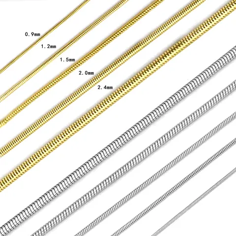Minimalist Stainless Steel Herringbone Necklace For Women Gold Plated Double Layer Snake Chain Fashion Jewelry Gift