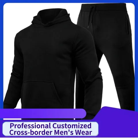 Ensemble Sweat à Capuche Et Pantalon Pour Hommes Femmes Top And Bottom Couleur Unie Polaire Sweat-Shirt Jogging Automne Hiver