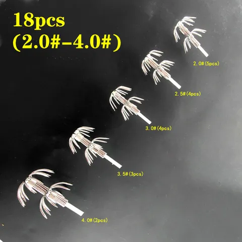 Stainless Steel 12-Claw Squid Hooks Luminous Umbrella Fishing Hooks Barbless Cuttlefish Bait With Storage Box