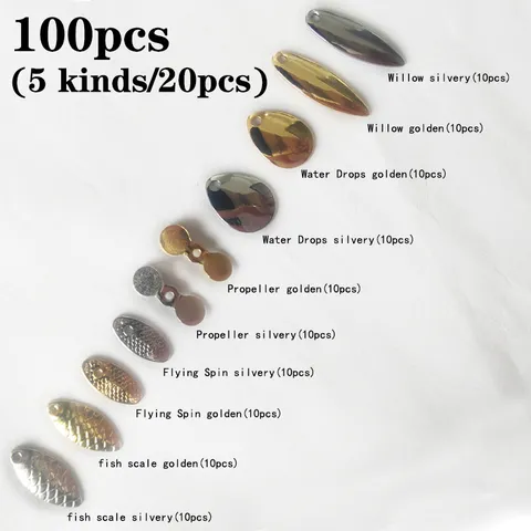 Metal Fishing Lure Sequins Kit Spoon Baits Assortment With Storage Box For Freshwater Saltwater DIY Tackle Accessories