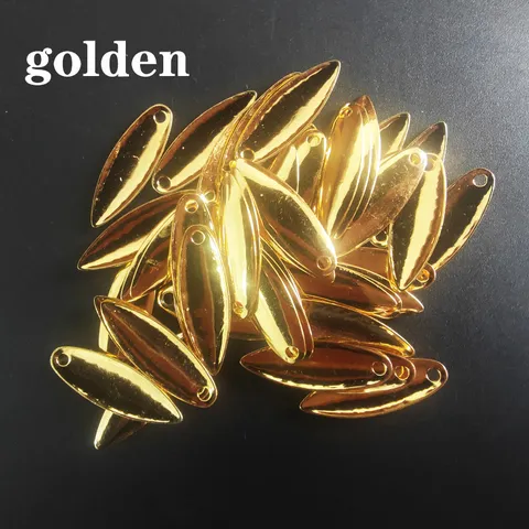 Metal Willow Leaf Spinner Blades DIY Fishing Lures Accessories Gold Silver Spoon Baits