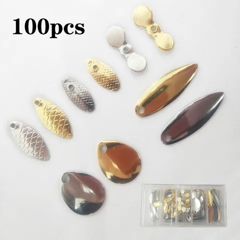 Metal Fishing Lure Sequins Kit Spoon Baits Assortment With Storage Box For Freshwater Saltwater DIY Tackle Accessories