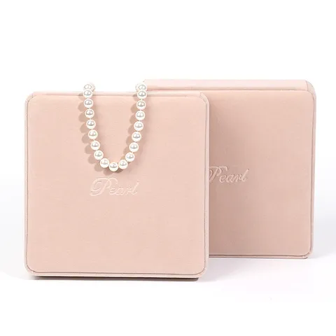 Samt Schmuckkästchen Perlenkette Aufbewahrungsbox Dreiteiliges Set Ring Display Etui Geschenkbox Verpackung Für Damen Schmuck