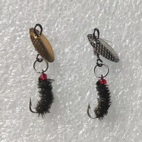 Metal Spinner Spoon Feathers Fly Fishing Lure Artificial Bait For Trout Bass Freshwater Fishing