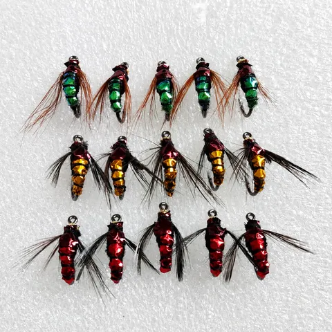 Bionic Fly Fishing Lure Artificial Insect Bait Feather Metal Hook Micro Fishing Tackle Set Outdoor Gear