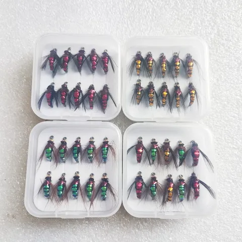 Bionic Fly Fishing Lure Artificial Insect Bait Feather Metal Hook Micro Fishing Tackle Set Outdoor Gear