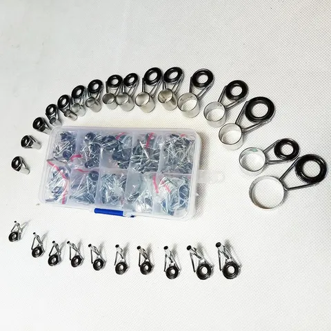 Fishing Rod Guide Ring Set Stainless Steel Ceramic Line Eye Rings Repair Kit Fishing Tackle Accessories