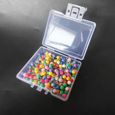 Chinchetas Coloridas de Acero Inoxidable Envasadas Tachuelas de Plástico Surtidas para Oficina Accesorios de Pesca