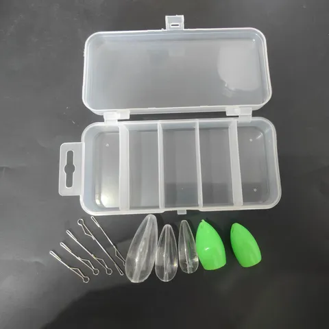 Fishing Casting Float Set 5 Pcs Micro Acrylic Floating Slow Sinking Water Ballast With Storage Box Lure Rig Accessories