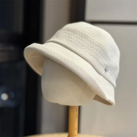 Women Fashion Pleated Bucket Hat Casual Solid Color Windproof Fisherman Hat Outdoor Travel Daily Wear Sun Protection Cap