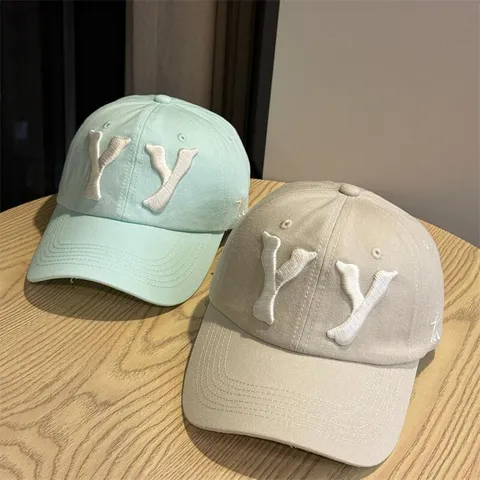 Japanese Vintage Cotton Baseball Cap Unisex 3D Letter Embroidery Adjustable Casual Sun Protection Hat For Men Women