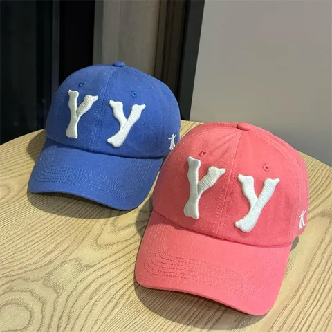 Japanese Vintage Cotton Baseball Cap Unisex 3D Letter Embroidery Adjustable Casual Sun Protection Hat For Men Women